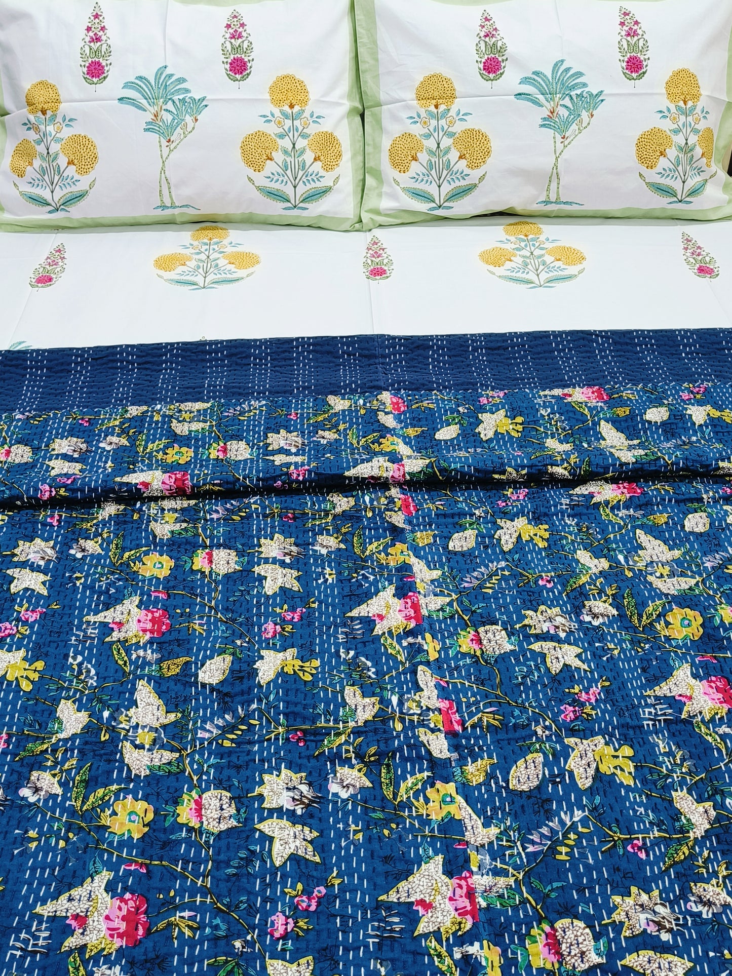 Kantha Bedcovers Printed Premium