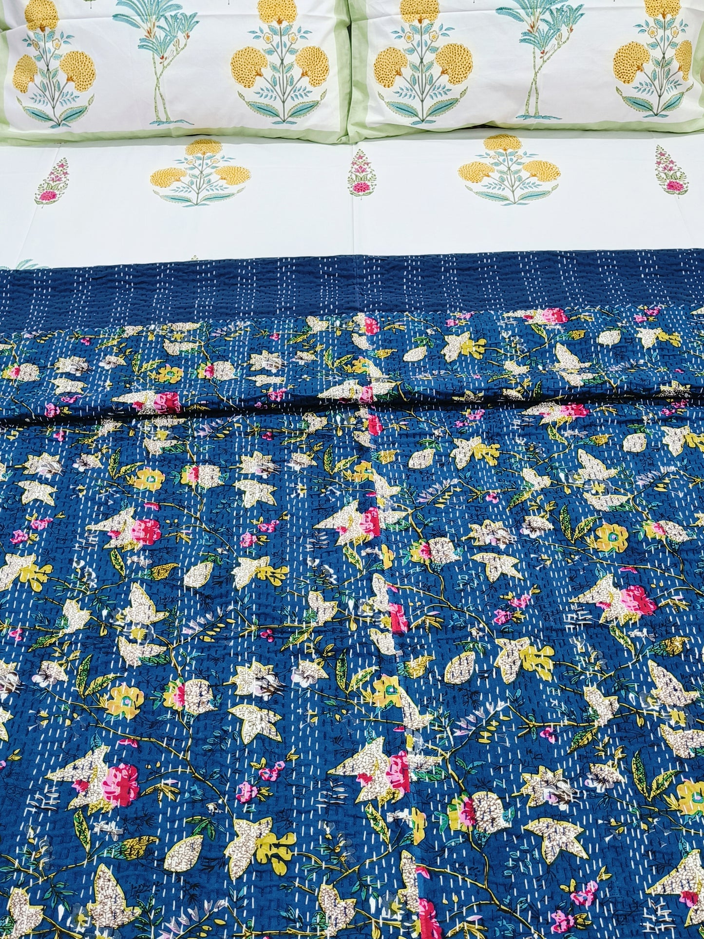 Kantha Bedcovers Printed Premium