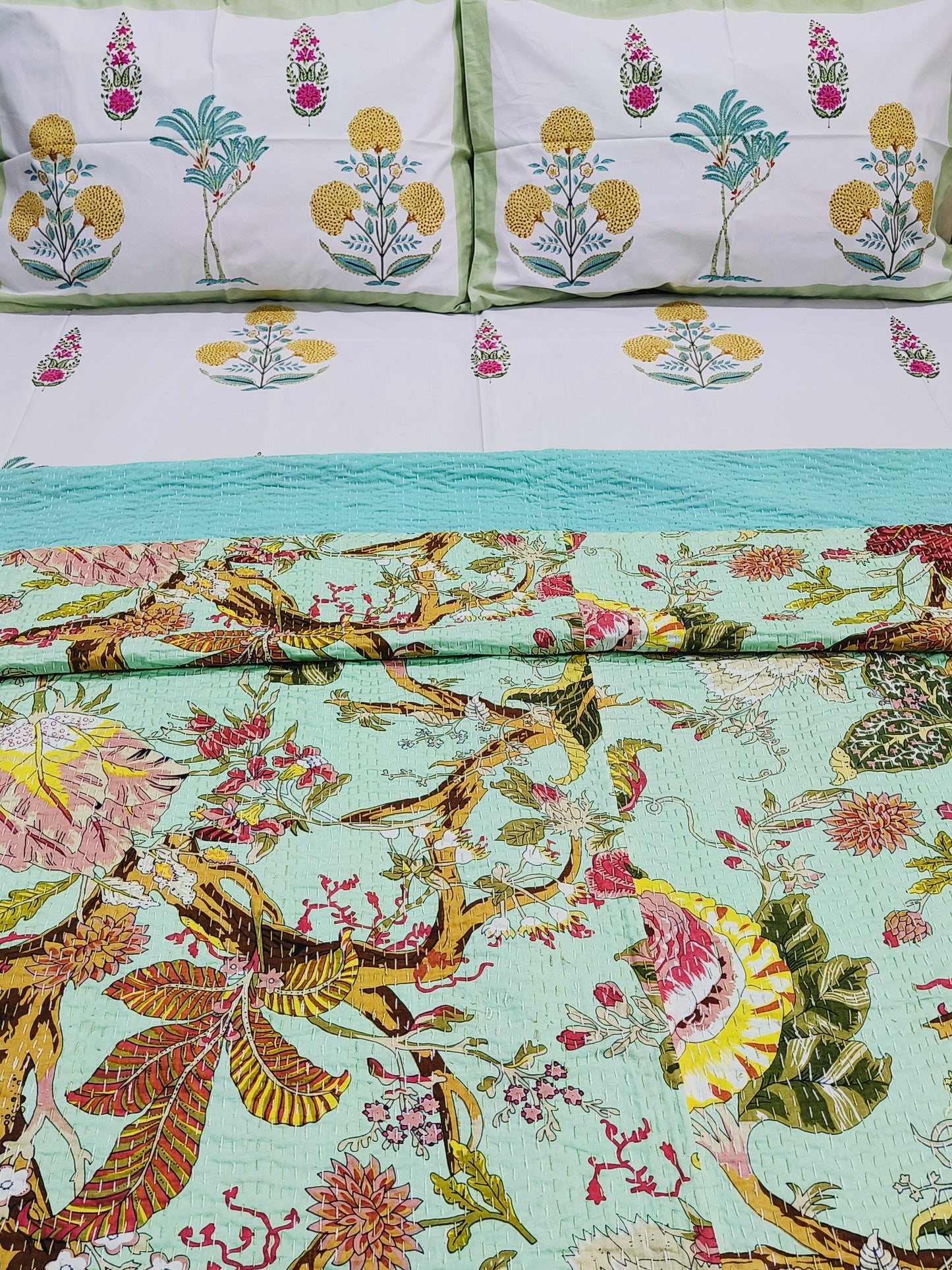 Kantha Bedcovers Printed Premium