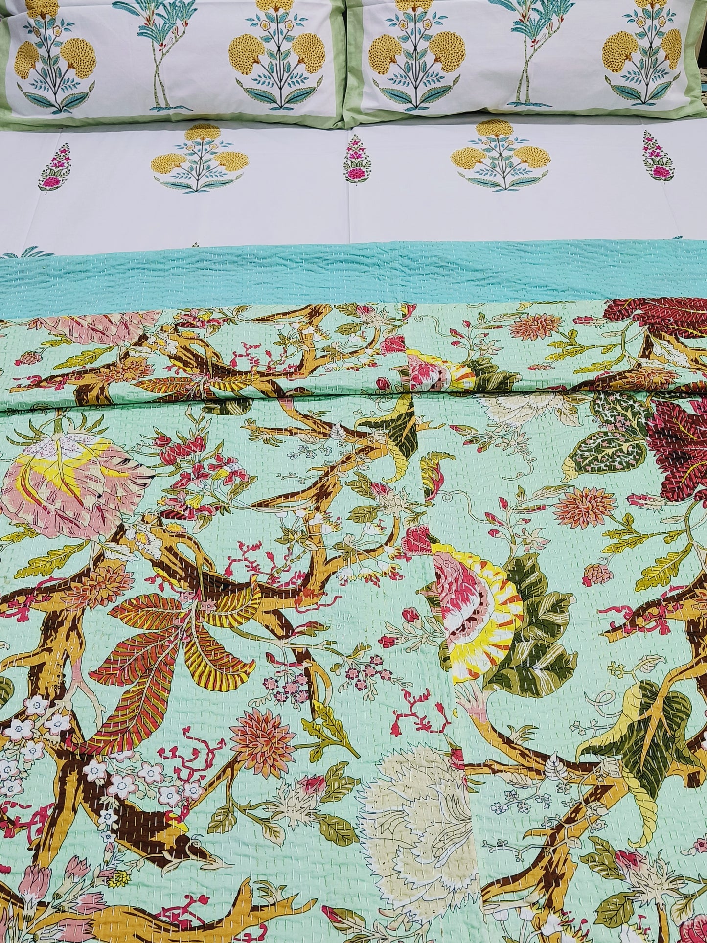 Kantha Bedcovers Printed Premium