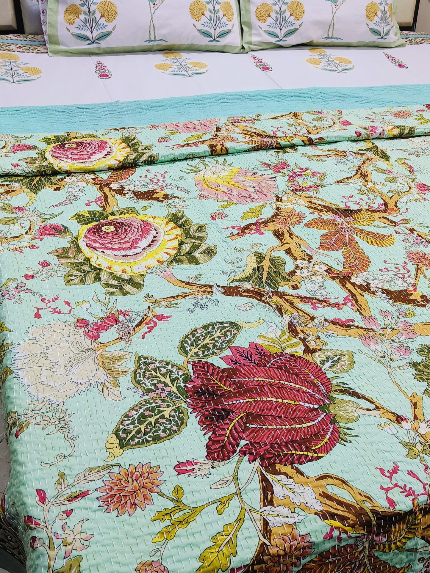 Kantha Bedcovers Printed Premium