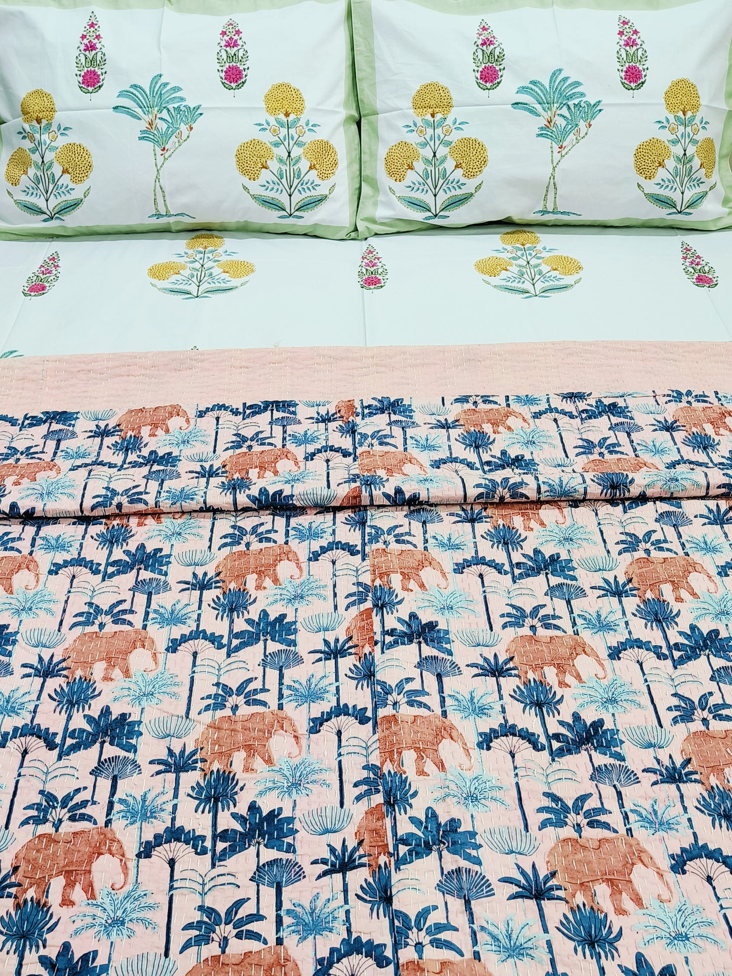 Kantha Bedcovers Printed Premium