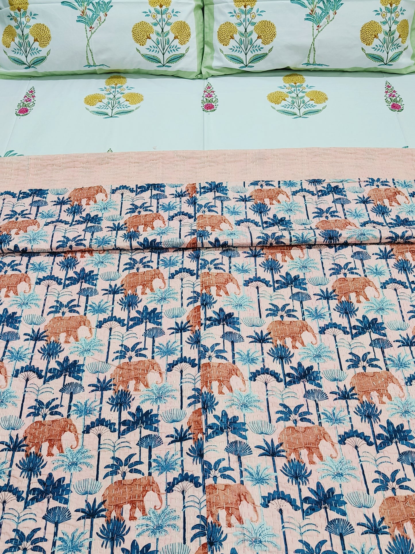 Kantha Bedcovers Printed Premium