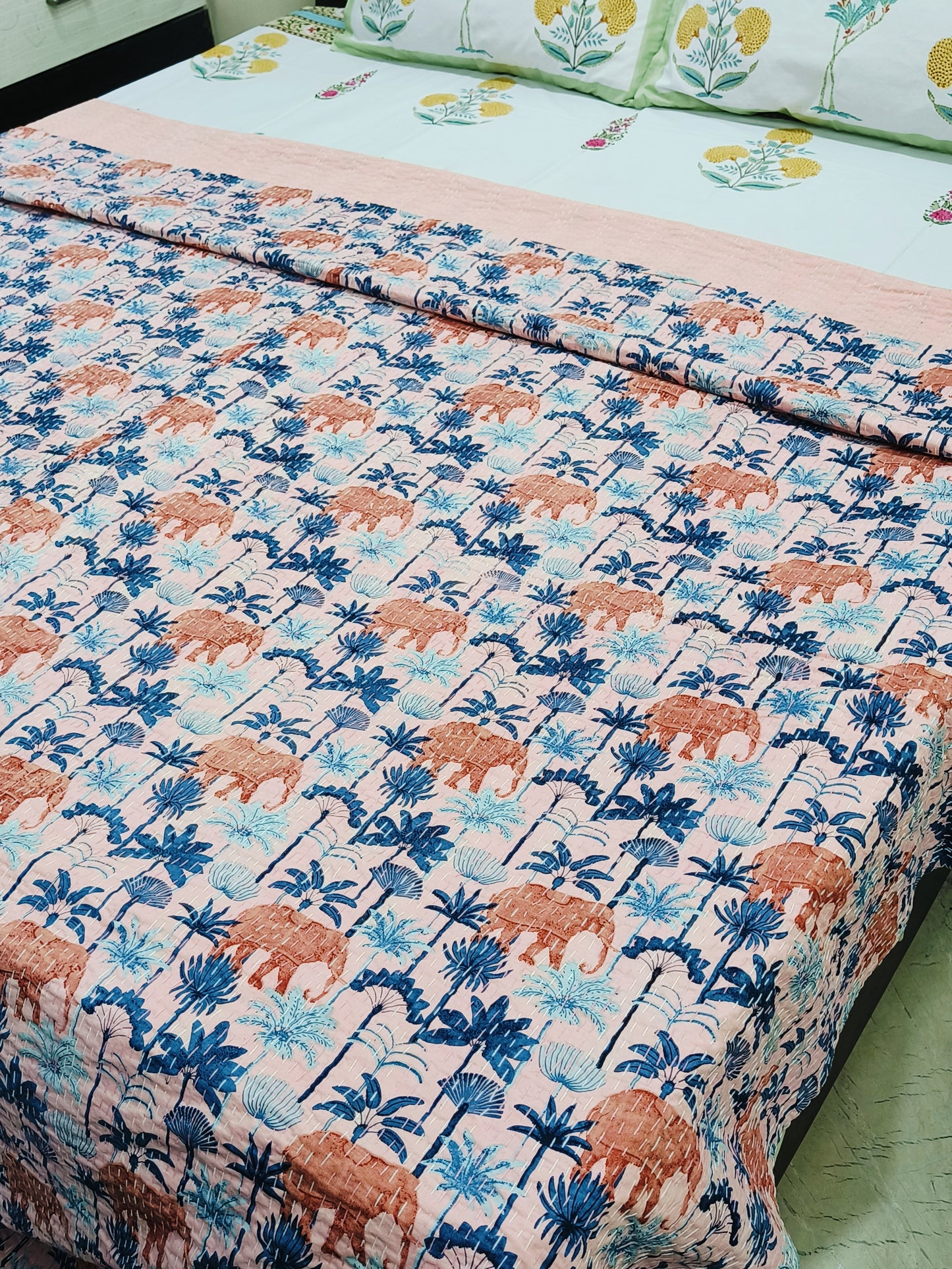 Kantha Bedcovers Printed Premium