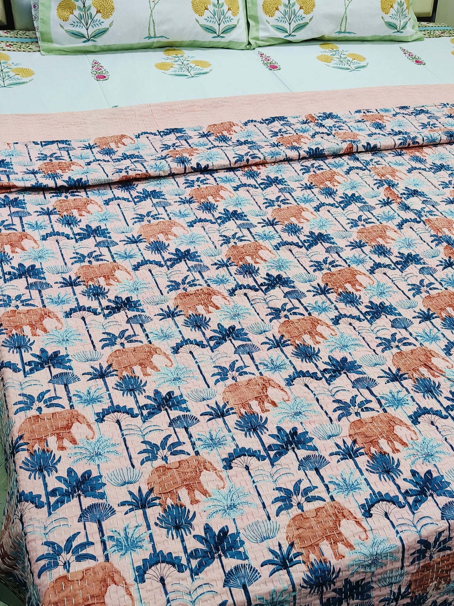 Kantha Bedcovers Printed Premium
