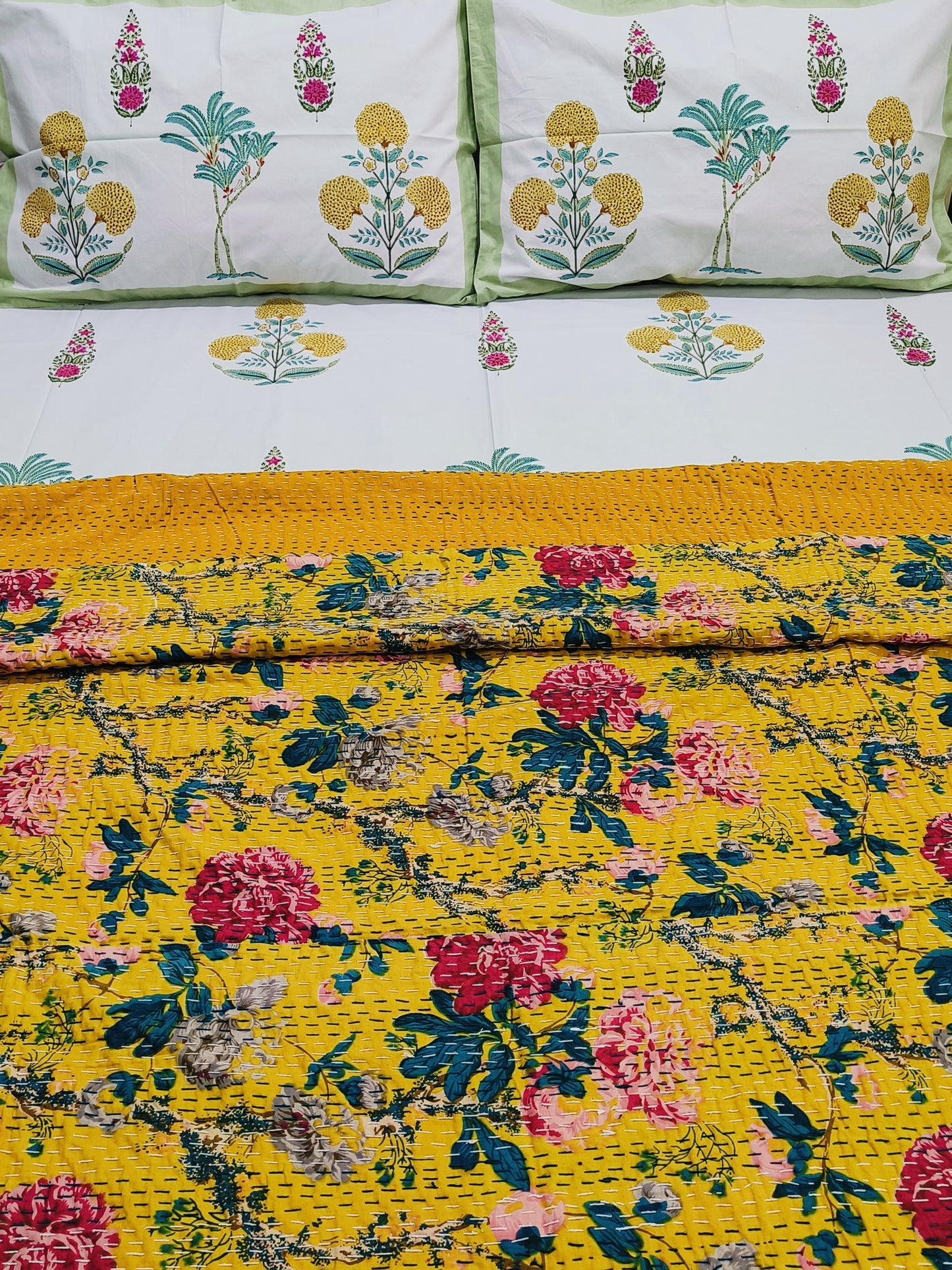 Kantha Bedcovers Printed Premium