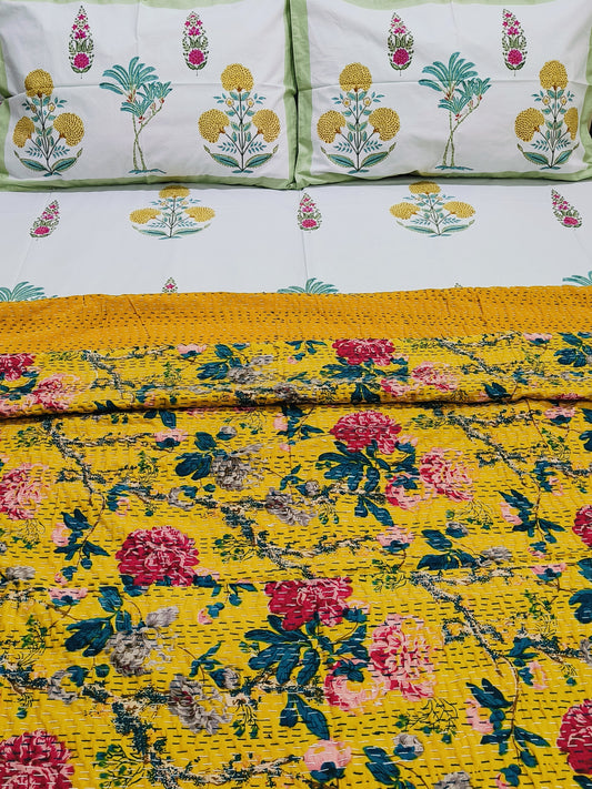 Kantha Bedcovers Printed Premium