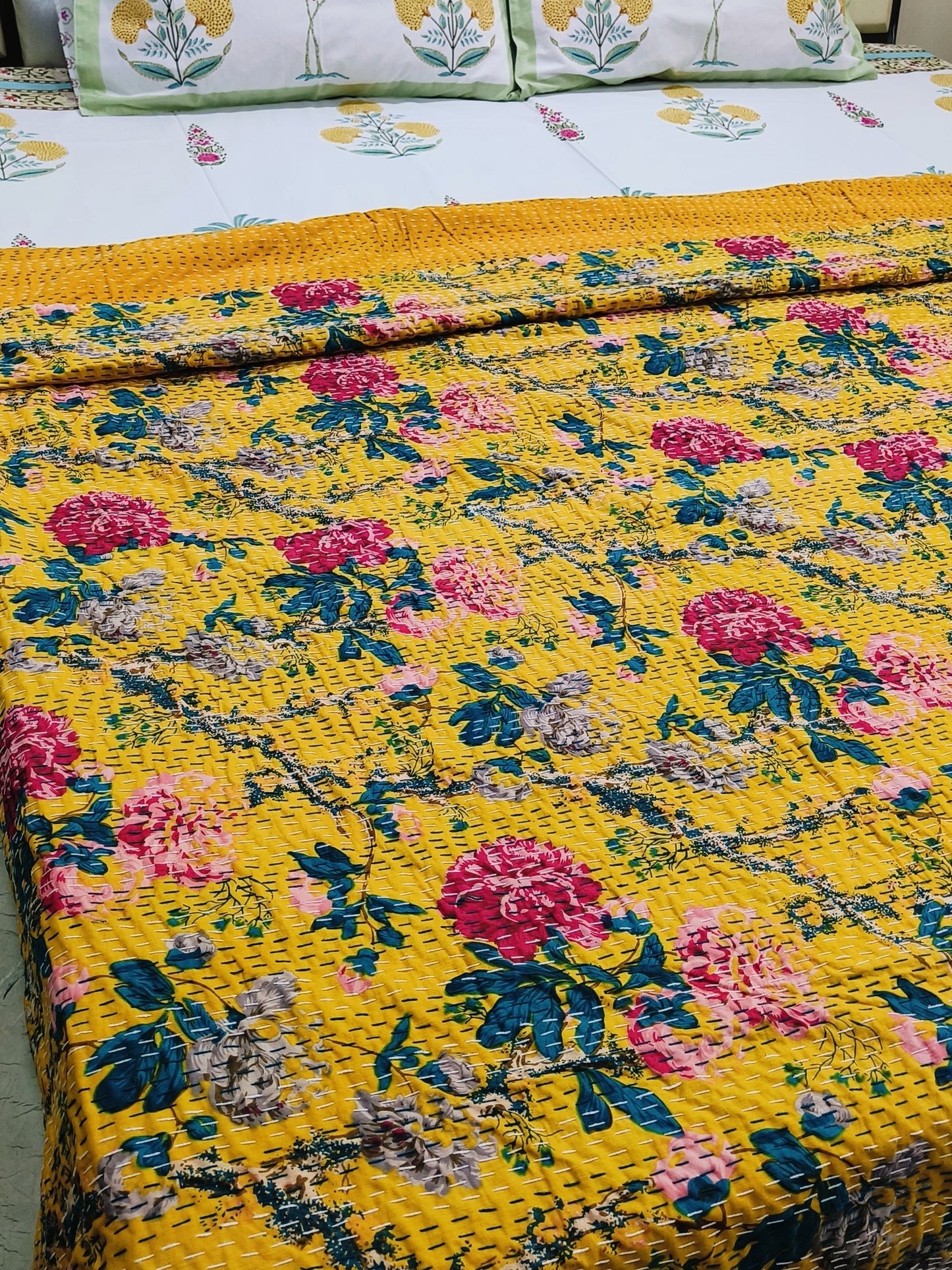 Kantha Bedcovers Printed Premium
