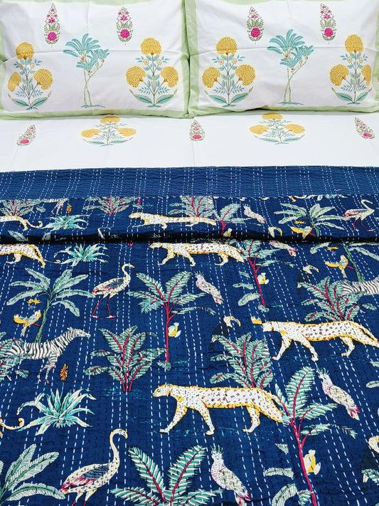 Kantha Bedcovers Printed Premium