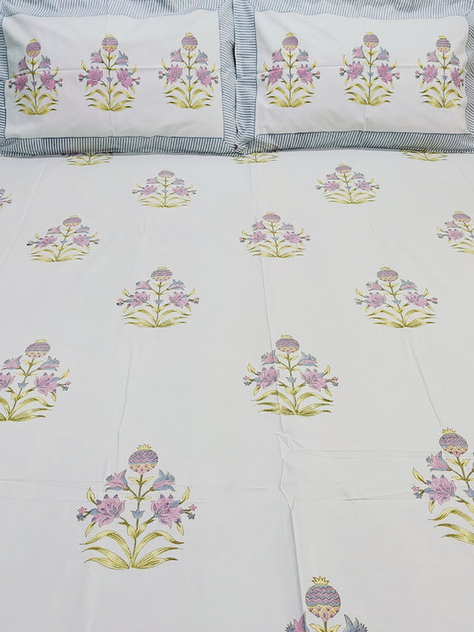 FRESH ARRIVAL Handblock Printed Premium Bedsheets (Dispatch Time 24 Hours)