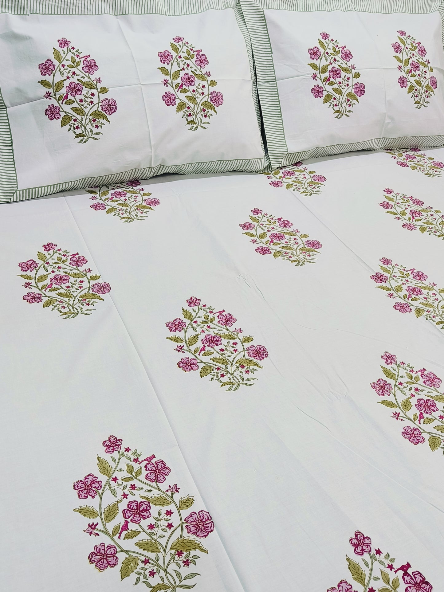 FRESH ARRIVAL Handblock Printed Premium Bedsheets (Dispatch Time 24 Hours)