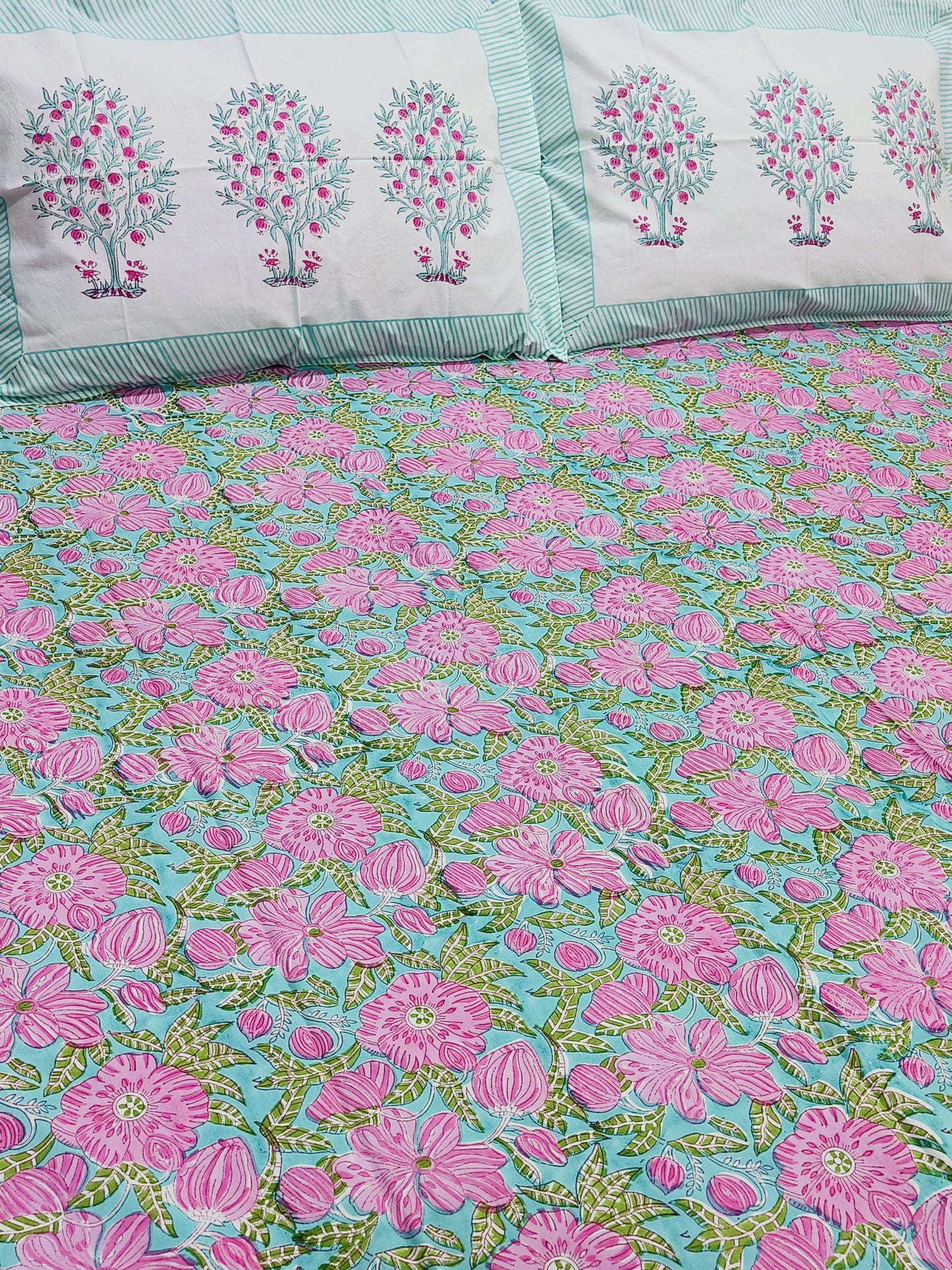 FRESH ARRIVAL Handblock Printed Premium Bedsheets (Dispatch Time 24 Hours)
