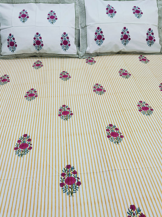 FRESH ARRIVAL Handblock Printed Premium Bedsheets (Dispatch Time 24 Hours)
