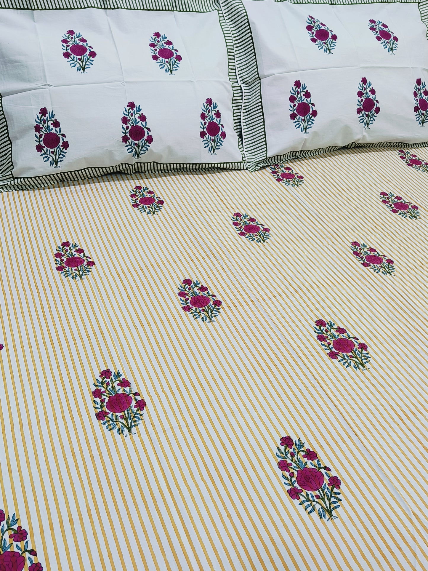 FRESH ARRIVAL Handblock Printed Premium Bedsheets (Dispatch Time 24 Hours)