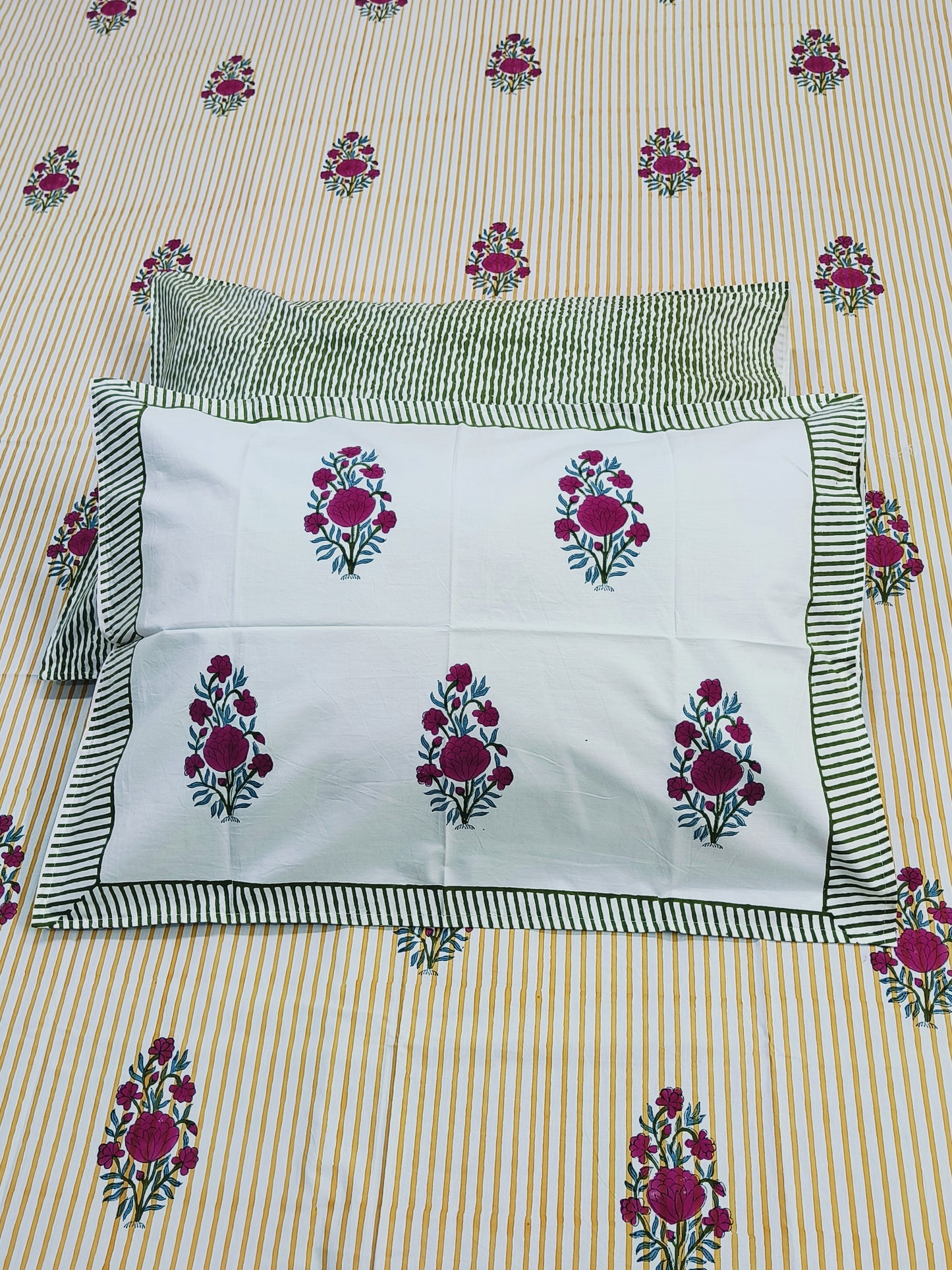 FRESH ARRIVAL Handblock Printed Premium Bedsheets (Dispatch Time 24 Hours)