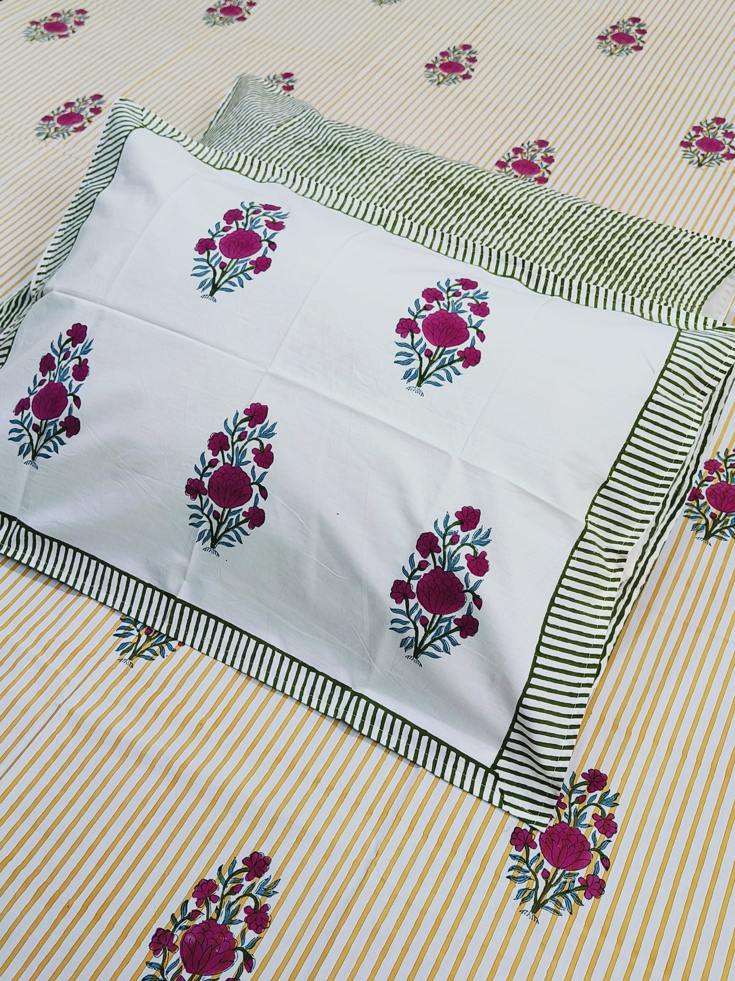 FRESH ARRIVAL Handblock Printed Premium Bedsheets (Dispatch Time 24 Hours)