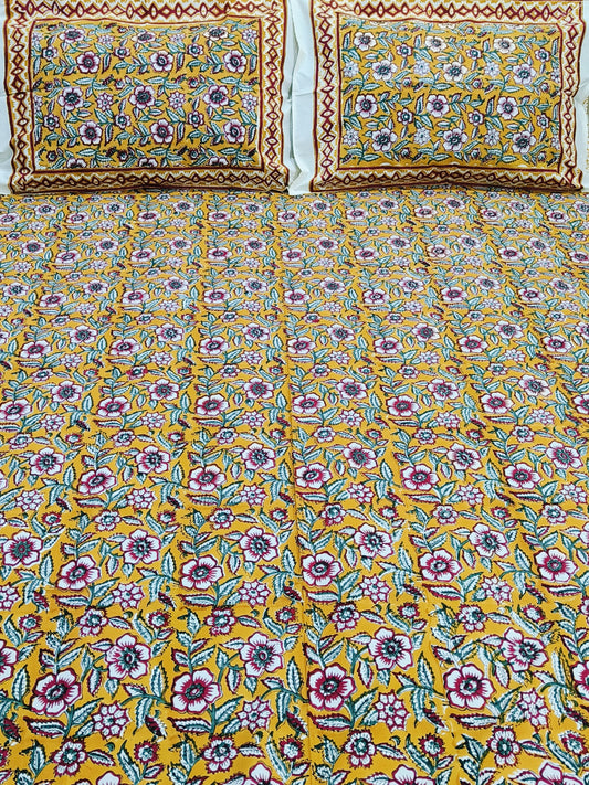 FRESH ARRIVAL Handblock Printed Premium Bedsheets (Dispatch Time 24 Hours)