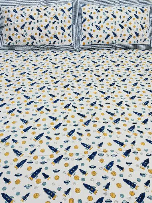 FRESH ARRIVAL Handblock Printed Premium Bedsheets (Dispatch Time 24 Hours)