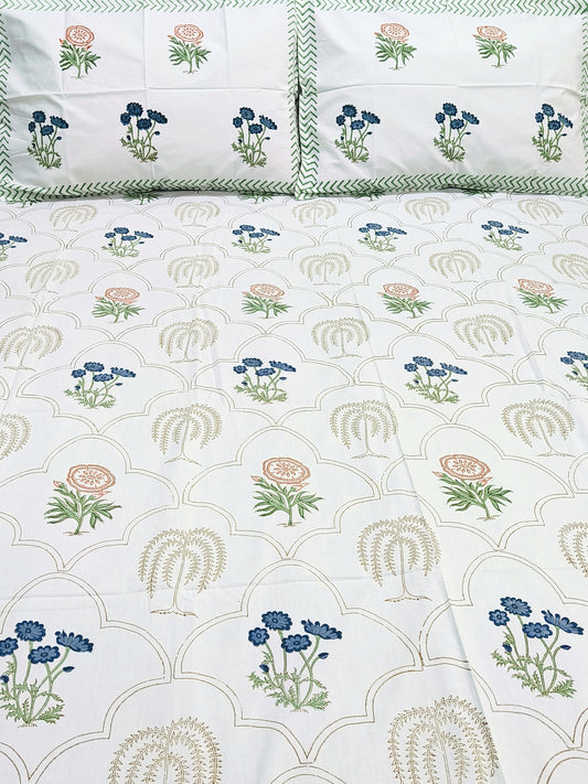 Handblock Printed Premium Bedsheets (Dispatch Time 24 Hours)