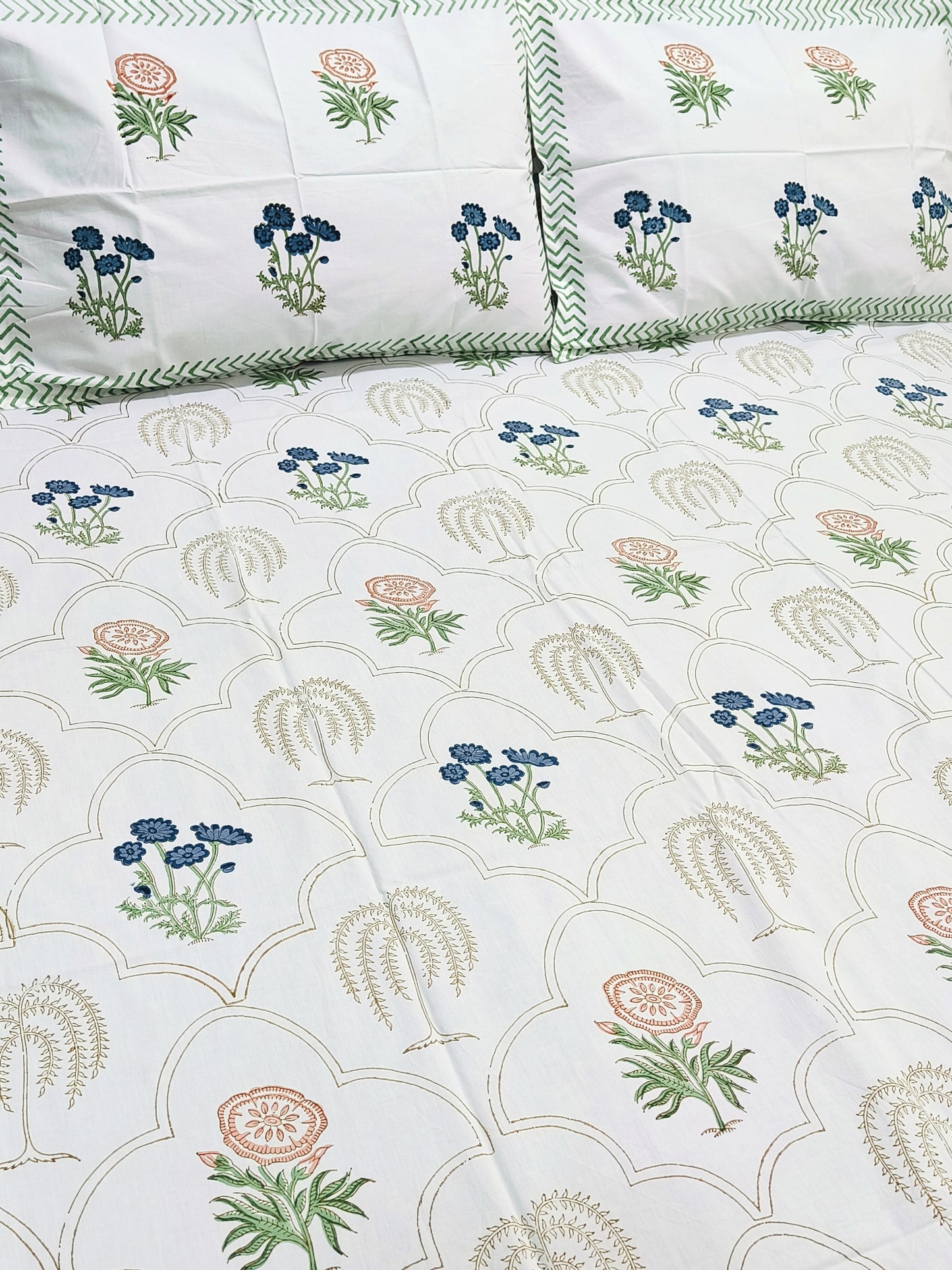 Handblock Printed Premium Bedsheets (Dispatch Time 24 Hours)