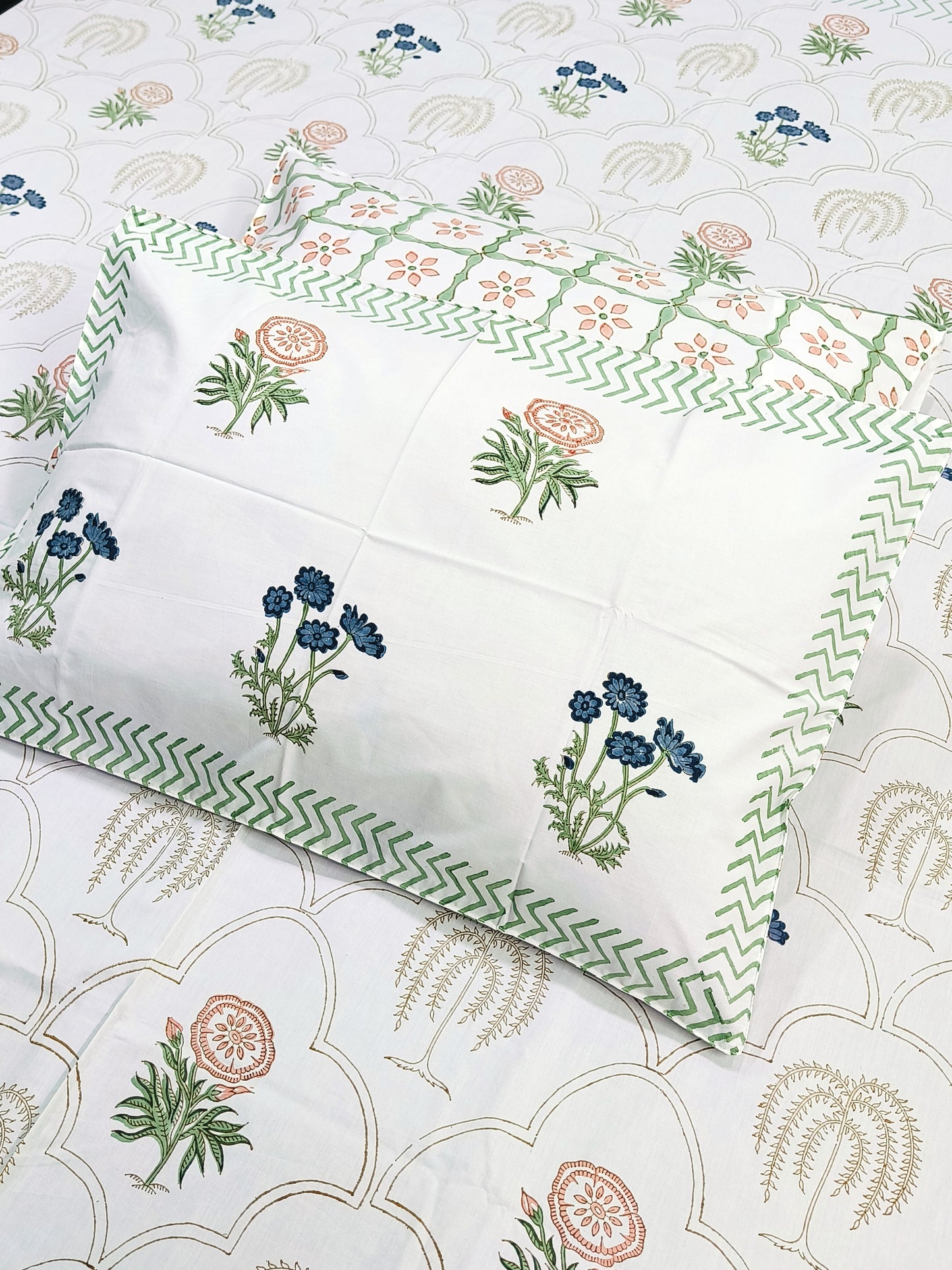 Handblock Printed Premium Bedsheets (Dispatch Time 24 Hours)