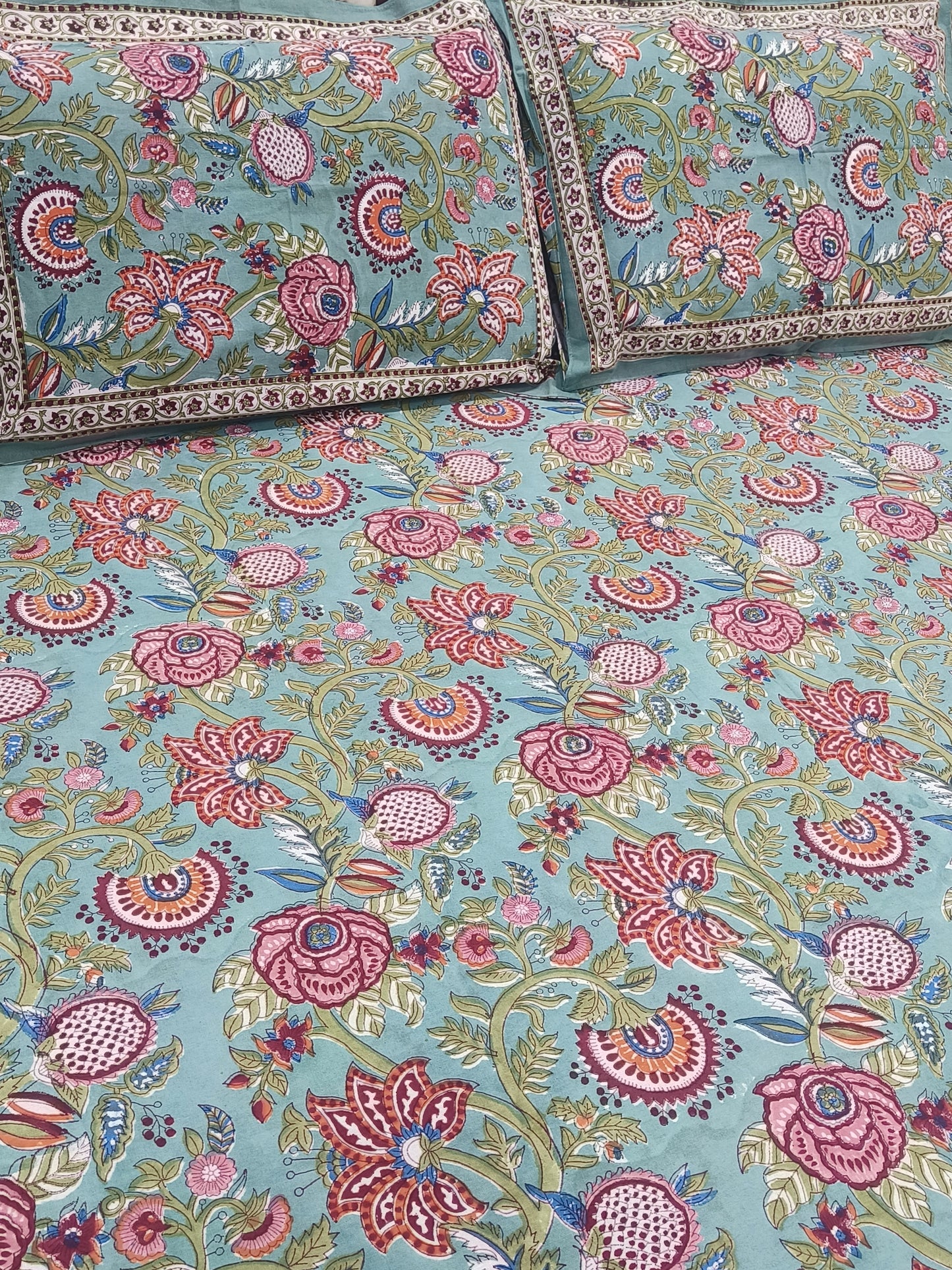 Handblock Printed Premium Bedsheets (Dispatch Time 24 Hours)