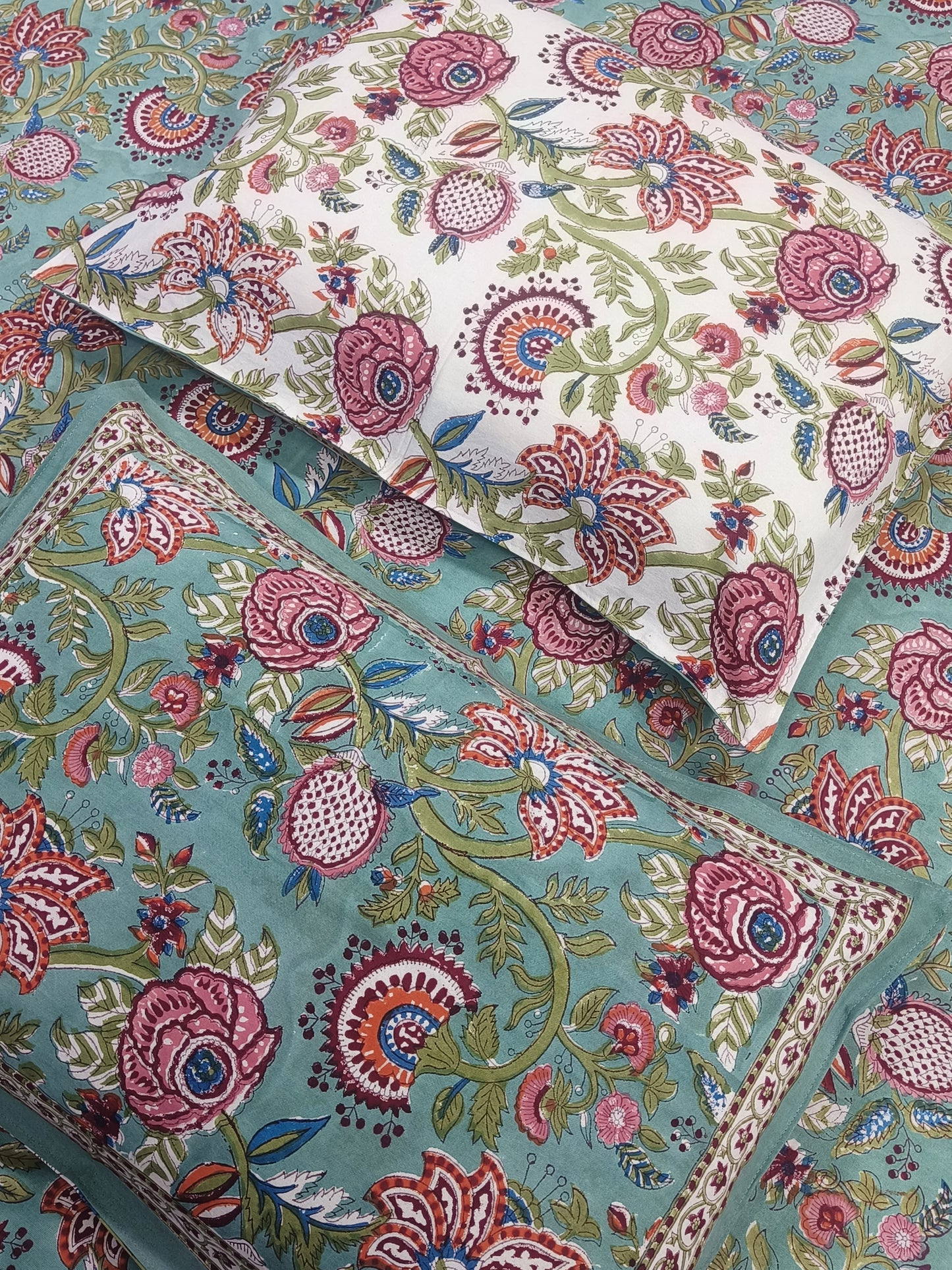 Handblock Printed Premium Bedsheets (Dispatch Time 24 Hours)