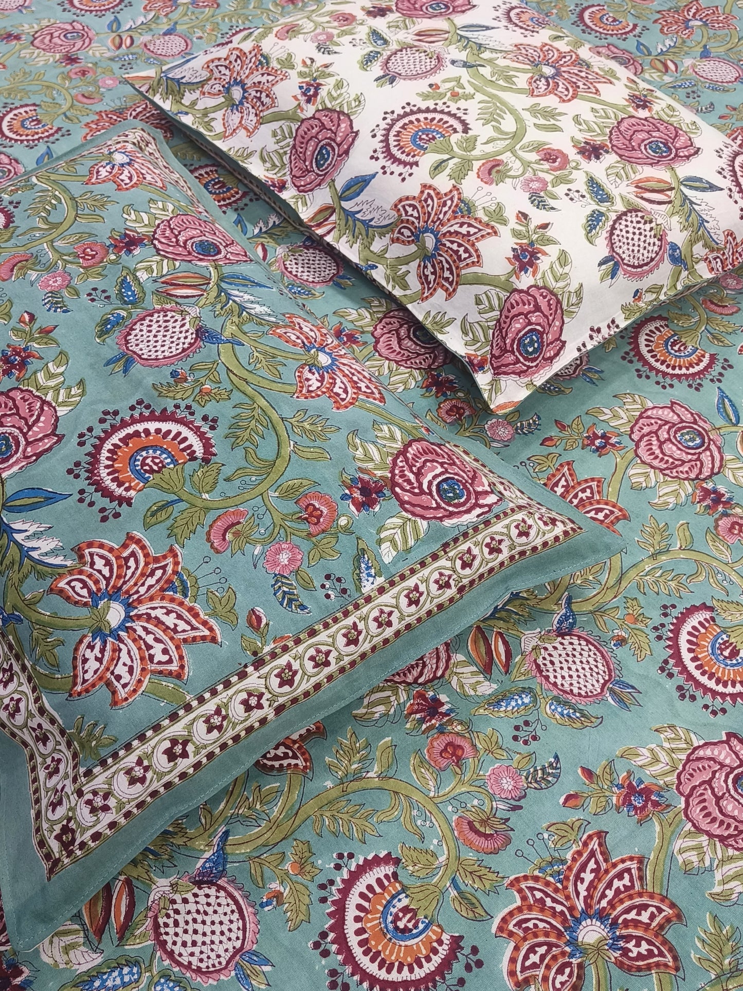 Handblock Printed Premium Bedsheets (Dispatch Time 24 Hours)