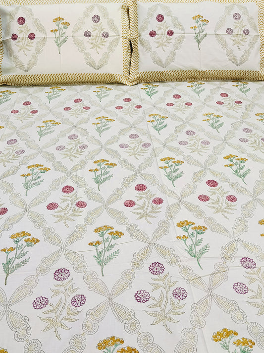 FRESH ARRIVAL Handblock Printed Premium Bedsheets (Dispatch Time 24 Hours)