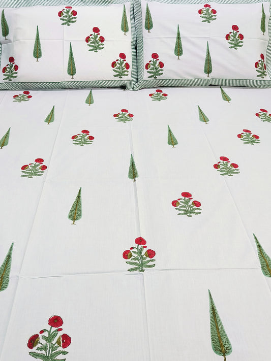 FRESH ARRIVAL Handblock Printed Premium Bedsheets (Dispatch Time 24 Hours)
