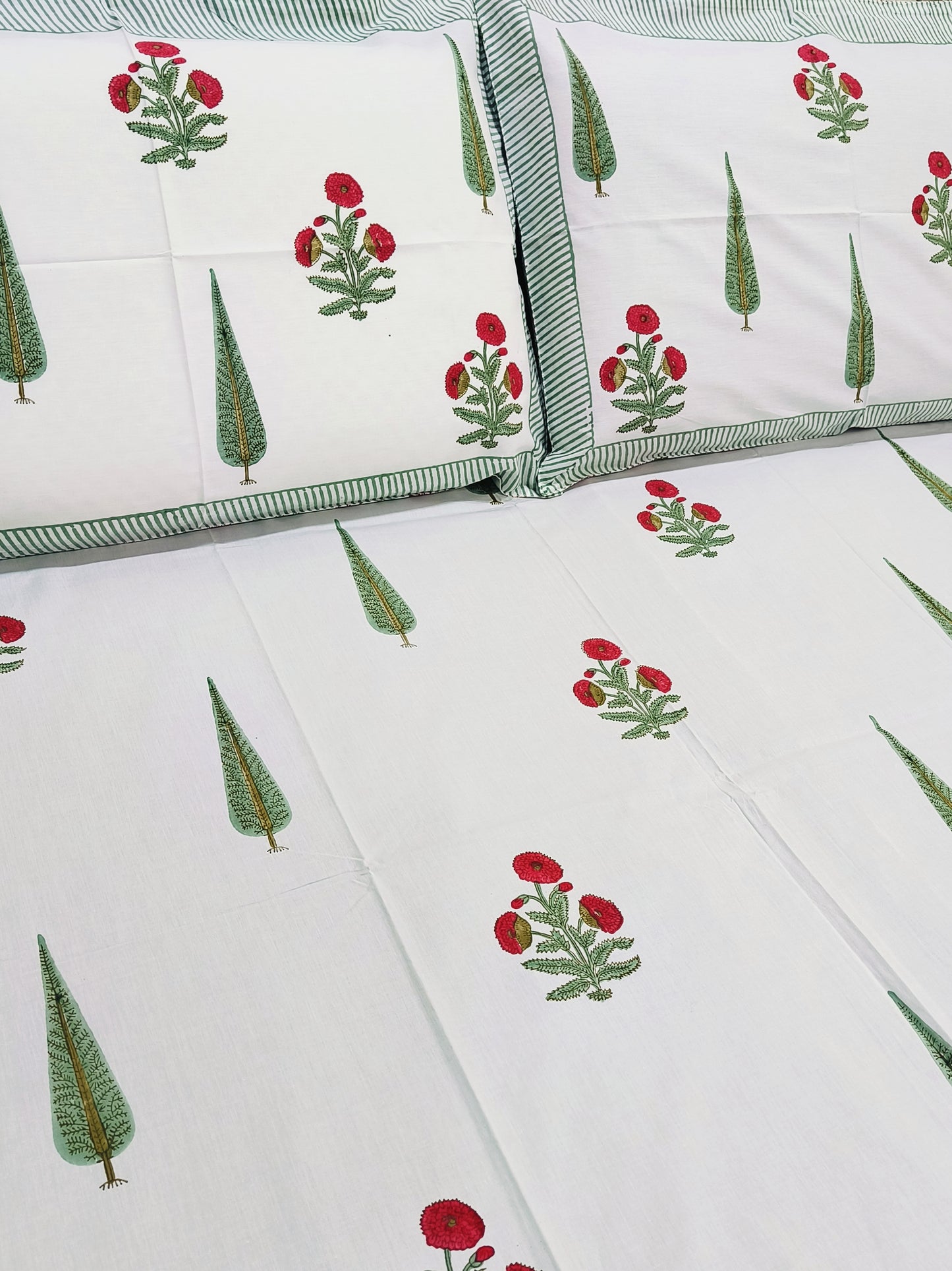Handblock Printed Premium Bedsheets (Dispatch Time 24 Hours)