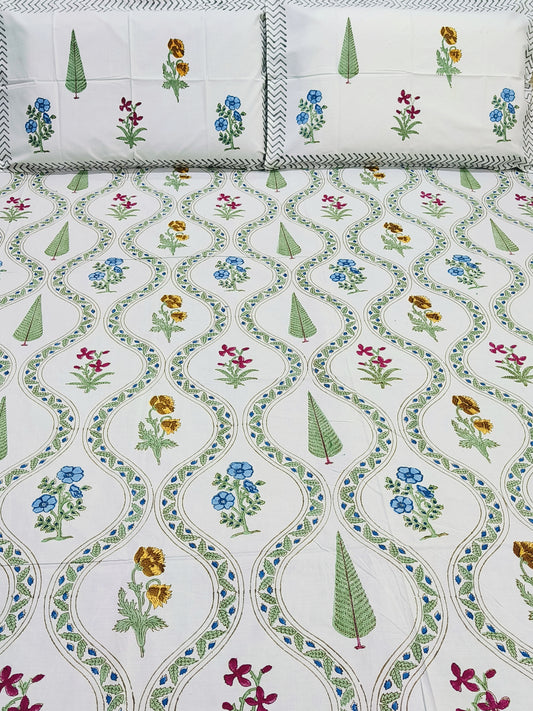 FRESH ARRIVAL Handblock Printed Premium Bedsheets (Dispatch Time 24 Hours)
