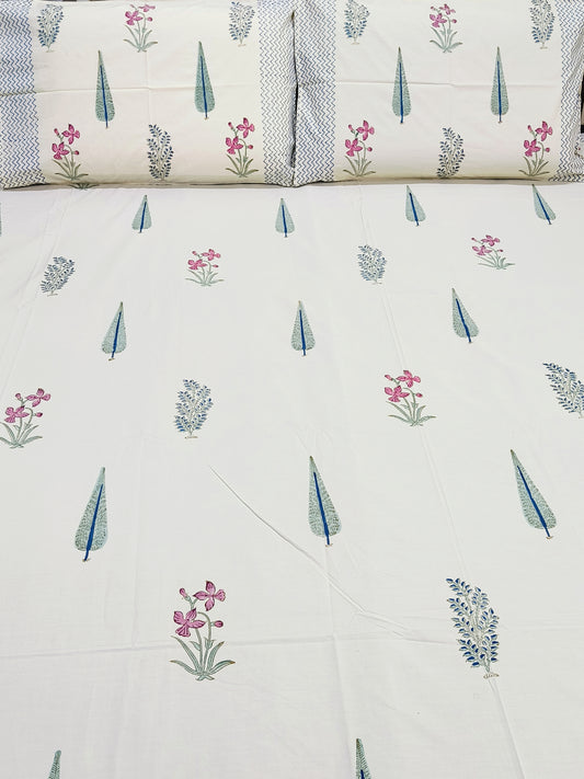 FRESH ARRIVAL Handblock Printed Premium Bedsheets (Dispatch Time 24 Hours)