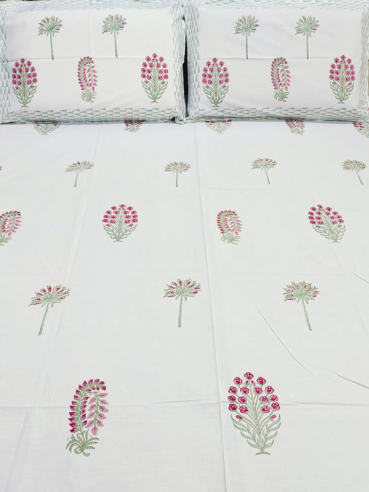 FRESH ARRIVAL Handblock Printed Premium Bedsheets (Dispatch Time 24 Hours)