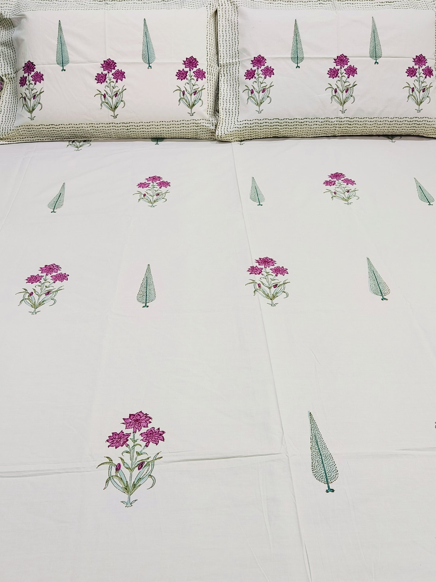 FRESH ARRIVAL Handblock Printed Premium Bedsheets (Dispatch Time 24 Hours)
