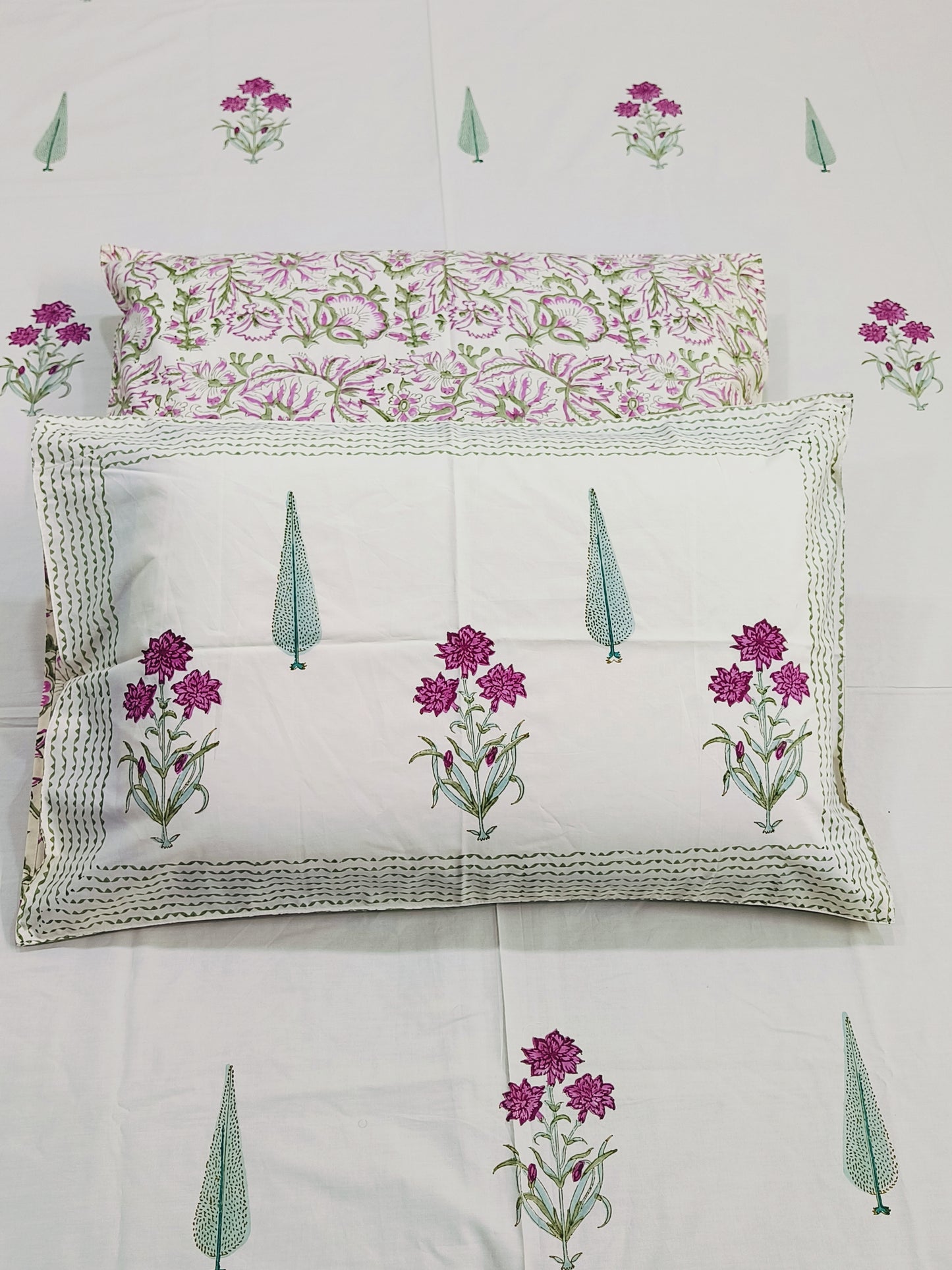 FRESH ARRIVAL Handblock Printed Premium Bedsheets (Dispatch Time 24 Hours)