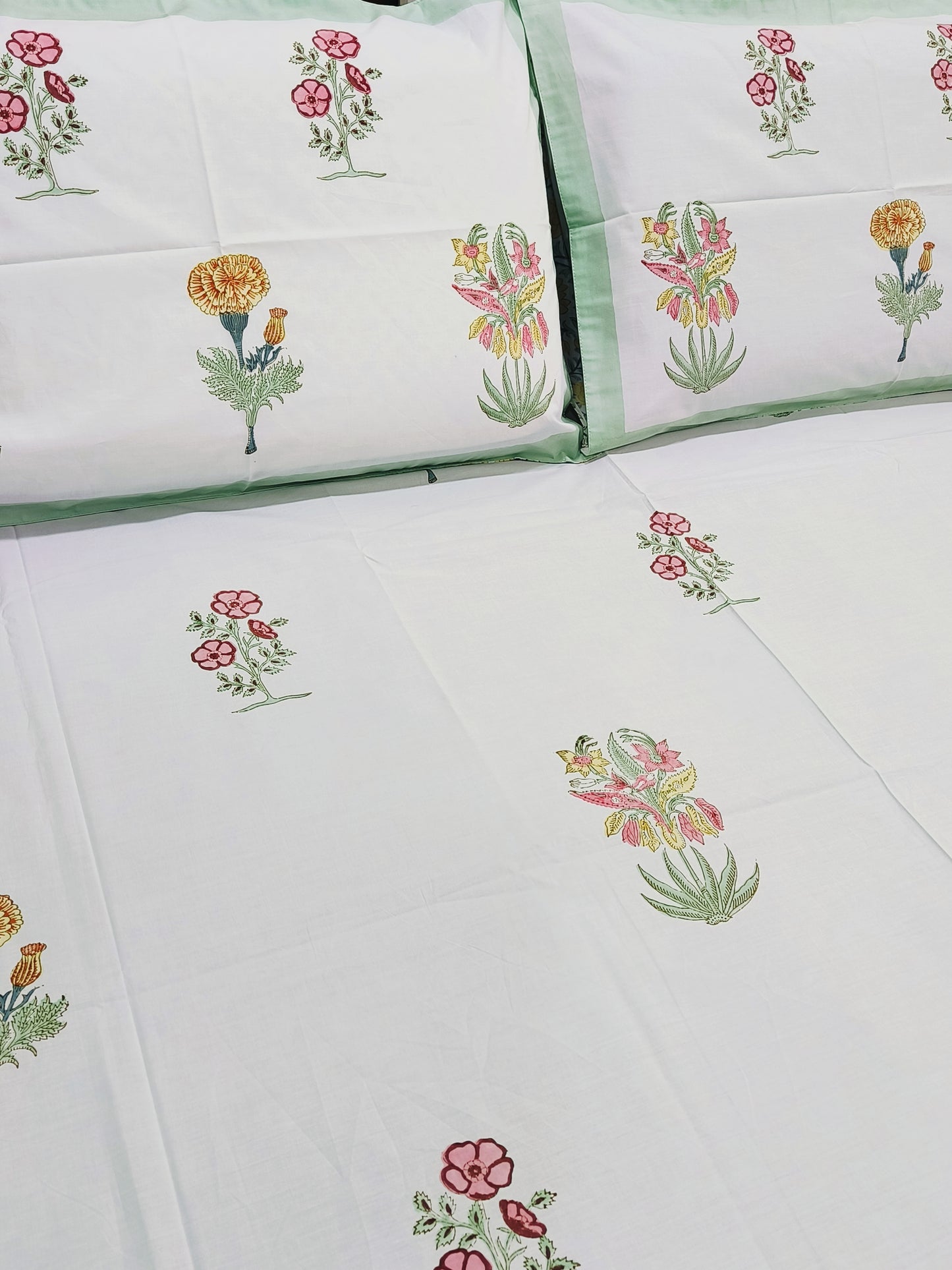 FRESH ARRIVAL Handblock Printed Premium Bedsheets (Dispatch Time 24 Hours)