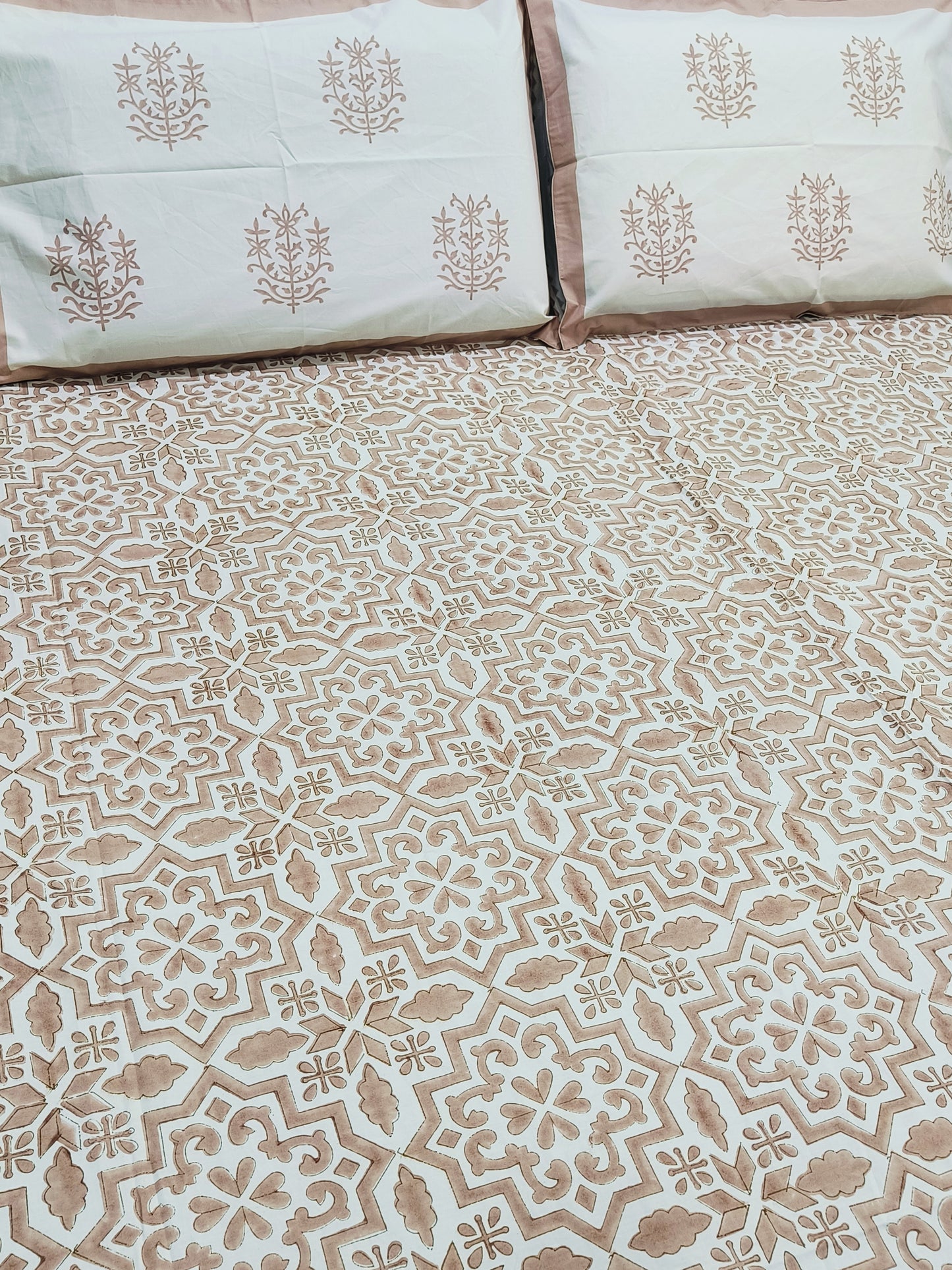 Handblock Printed Premium Bedsheets (Dispatch Time 24 Hours)