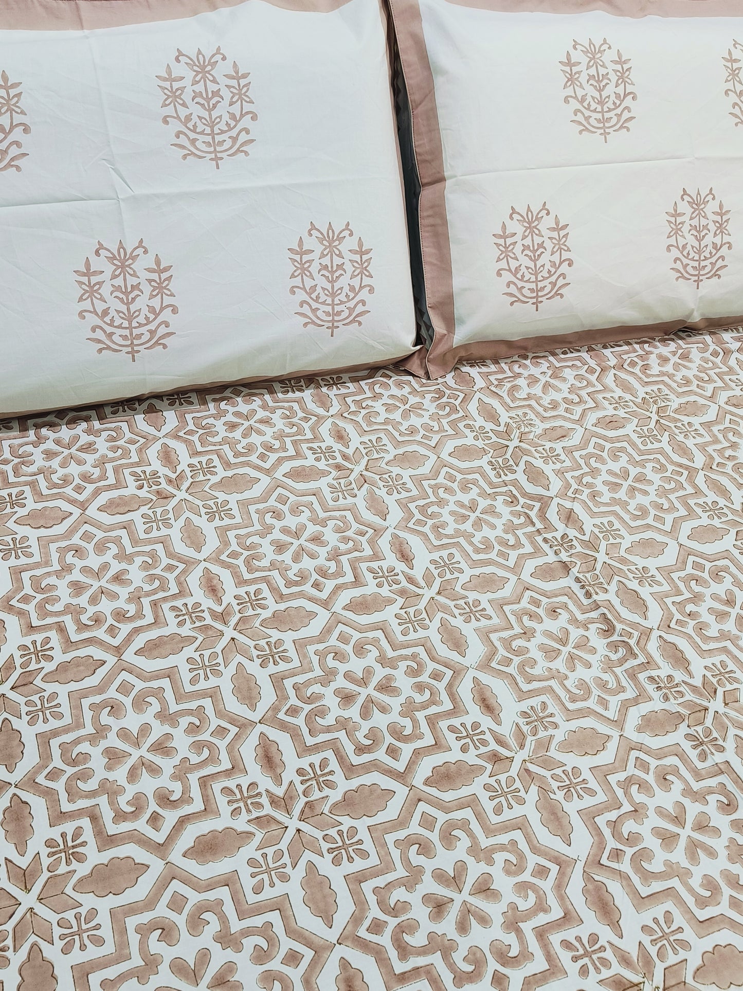 Handblock Printed Premium Bedsheets (Dispatch Time 24 Hours)