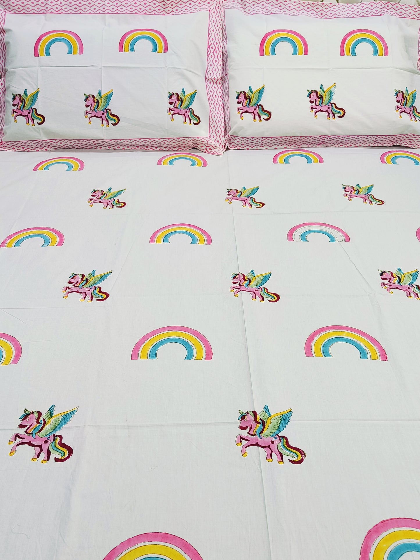 Handblock Printed Premium Bedsheets (Dispatch Time 24 Hours)