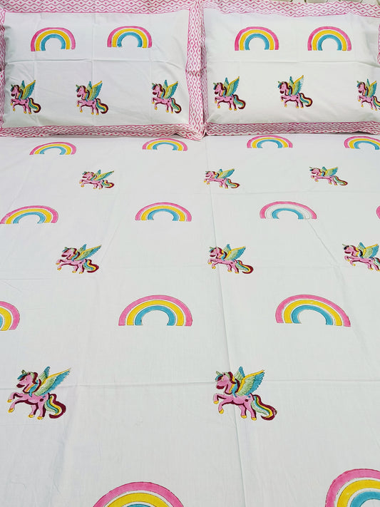 Handblock Printed Premium Bedsheets (Dispatch Time 24 Hours)