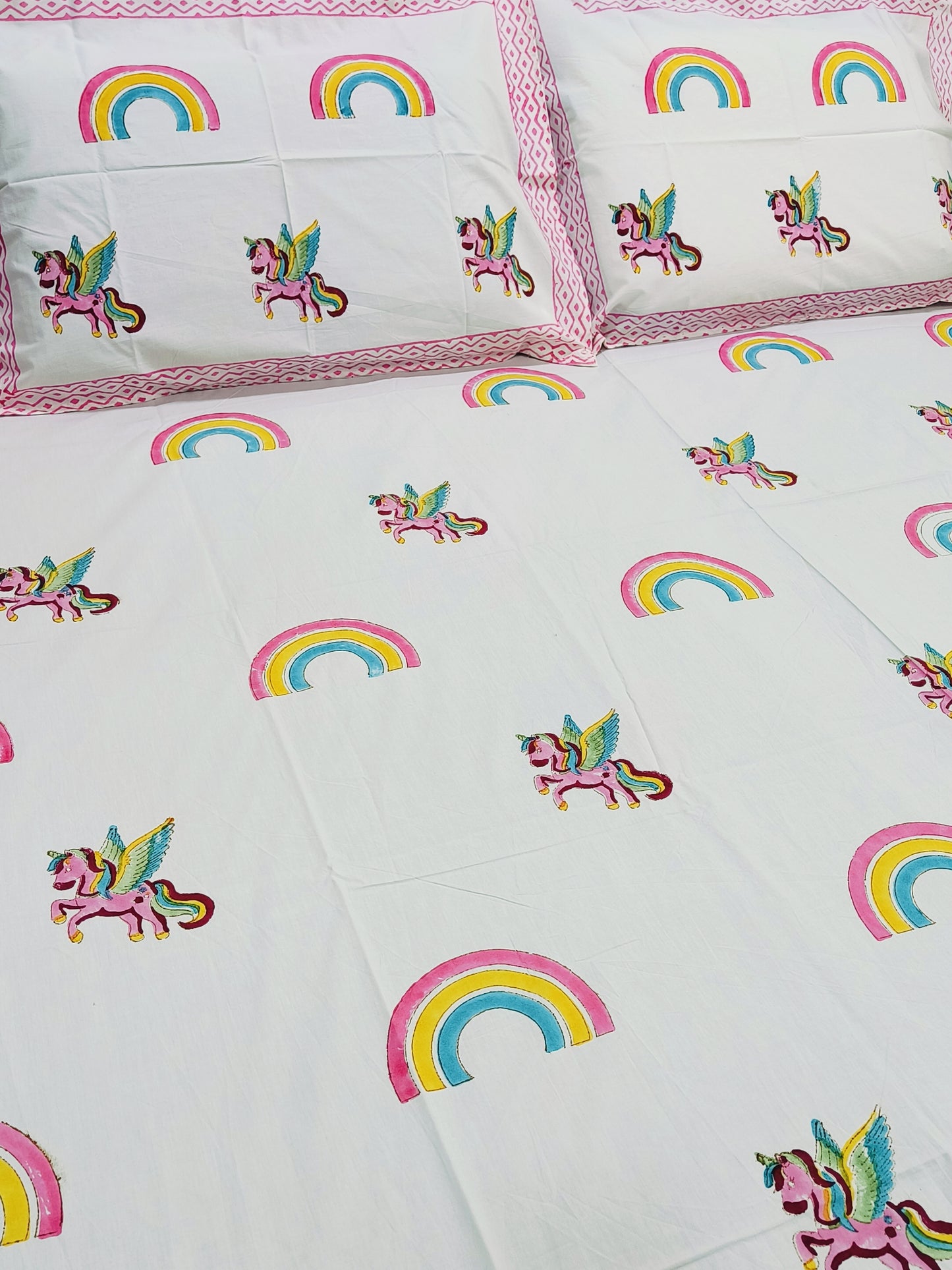 Handblock Printed Premium Bedsheets (Dispatch Time 24 Hours)