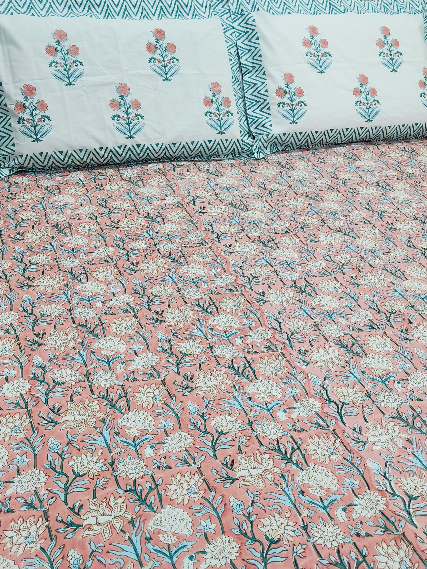 FRESH ARRIVAL Handblock Printed Premium Bedsheets (Dispatch Time 24 Hours)