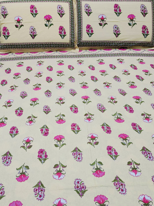 Bedsheet With King Size Pillow Cases