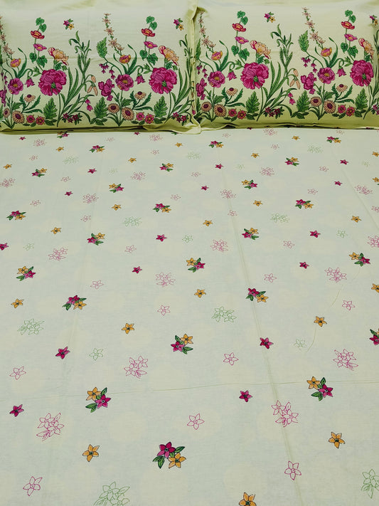 FRESH ARRIVALS Gulbahaar King Size Bedsheets(Dispatch Time 24 Hours)