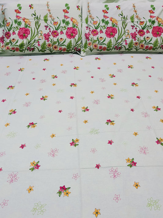 FRESH ARRIVALS Gulbahaar King Size Bedsheets(Dispatch Time 24 Hours)