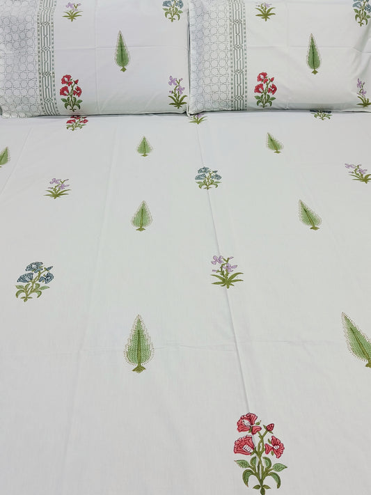 Bedsheet With King Size Pillow Cases
