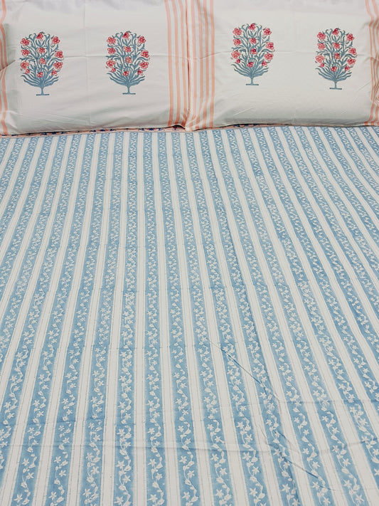 Bedsheet With King Size Pillow Cases