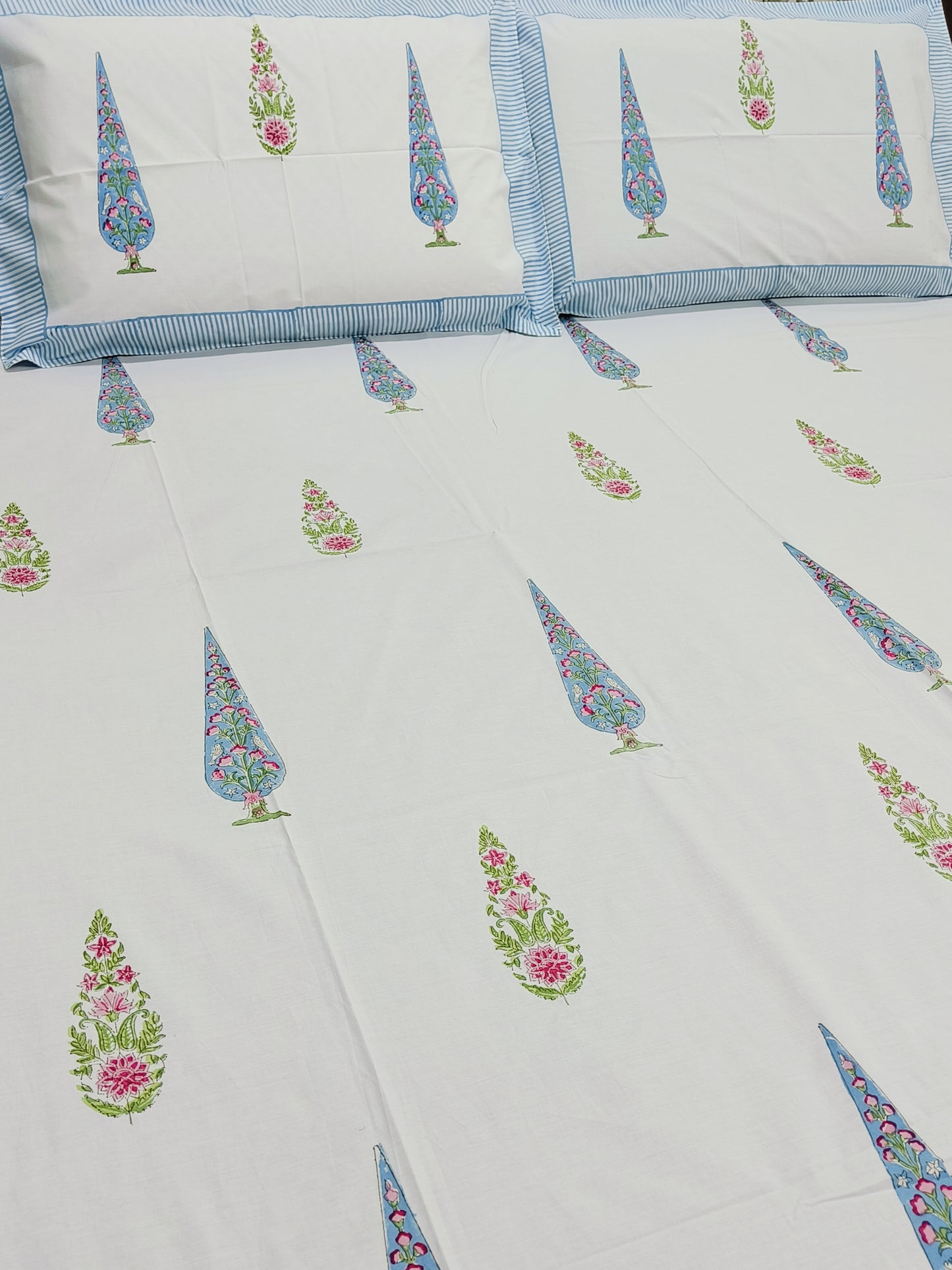 Handblock Printed Premium Bedsheets (Dispatch Time 24 Hours)