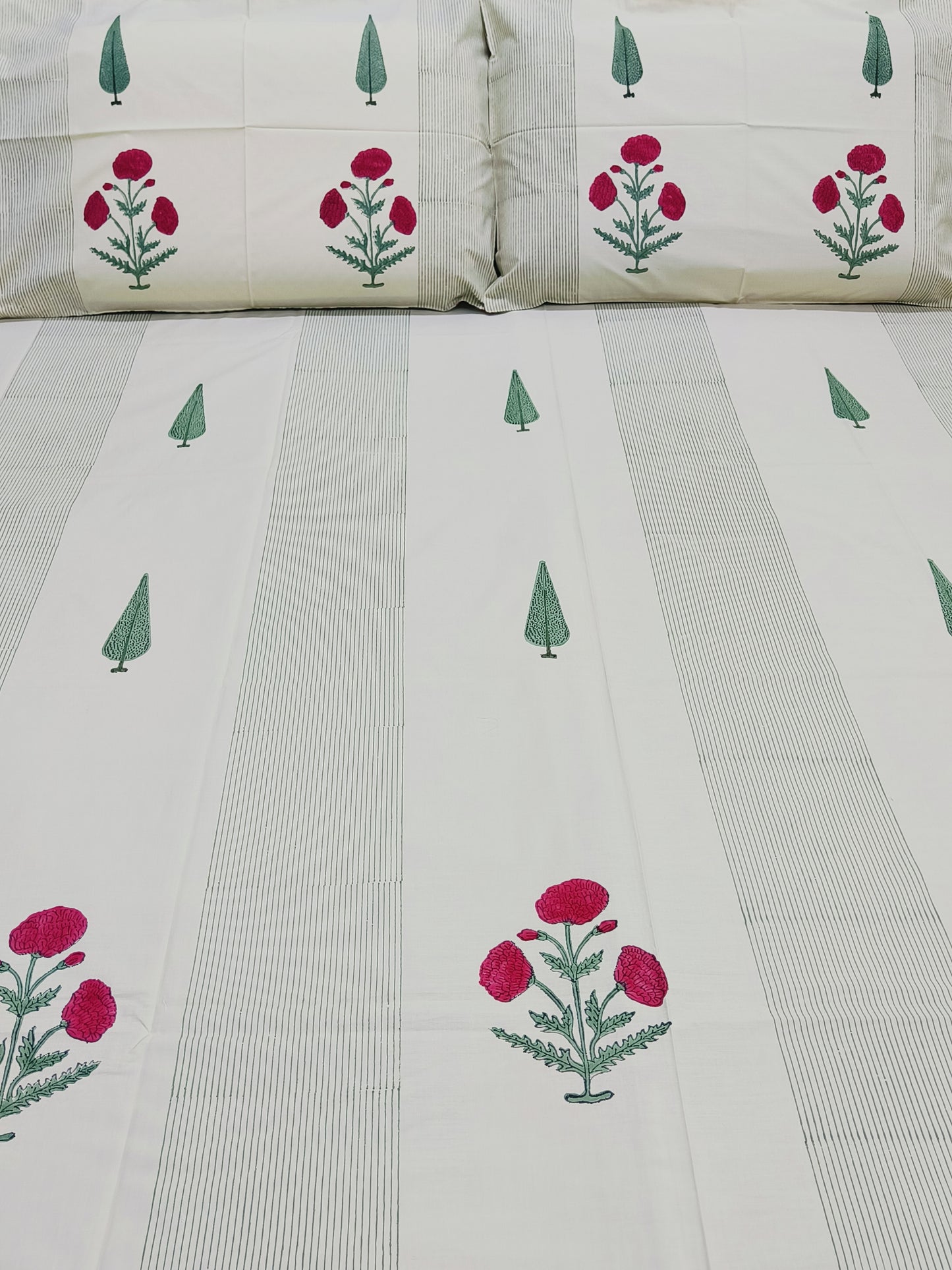 FRESH ARRIVAL Handblock Printed Premium Bedsheets (Dispatch Time 24 Hours)
